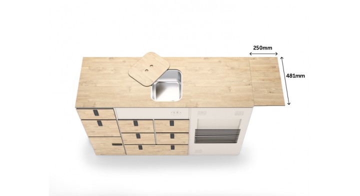 Arbeitsplatte für Moon Kitchen Modell...